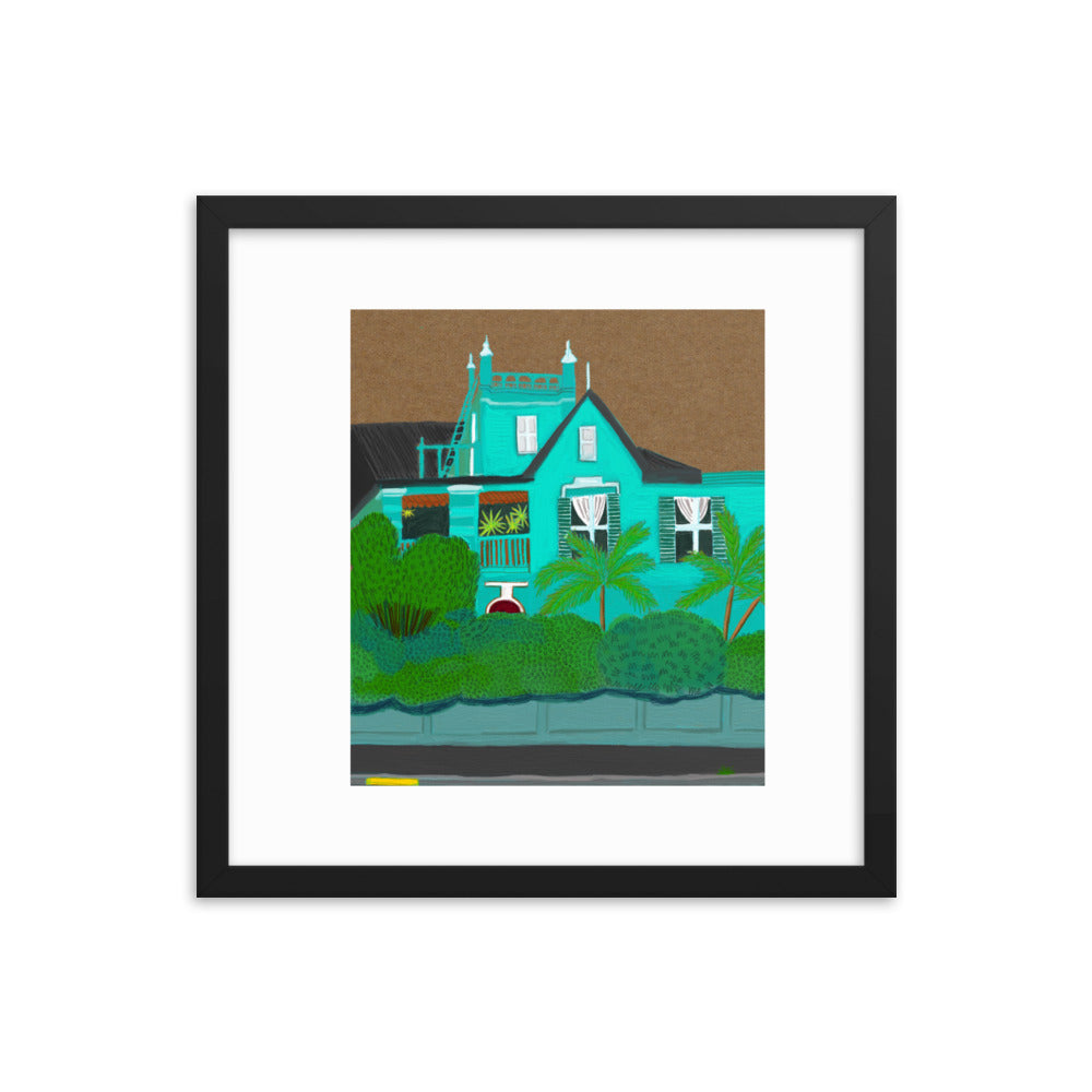 A Green Blue House in Gardens