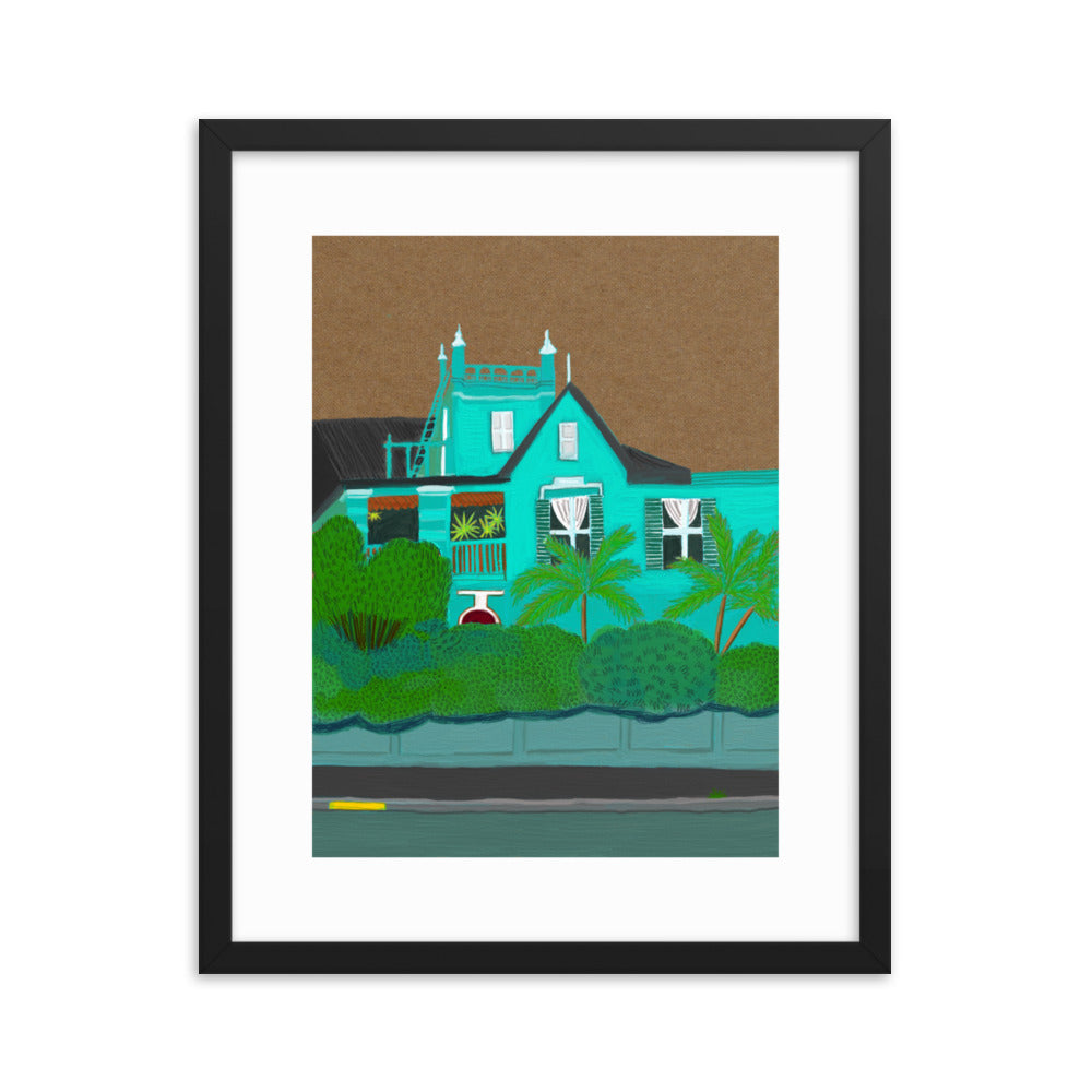 A Green Blue House in Gardens
