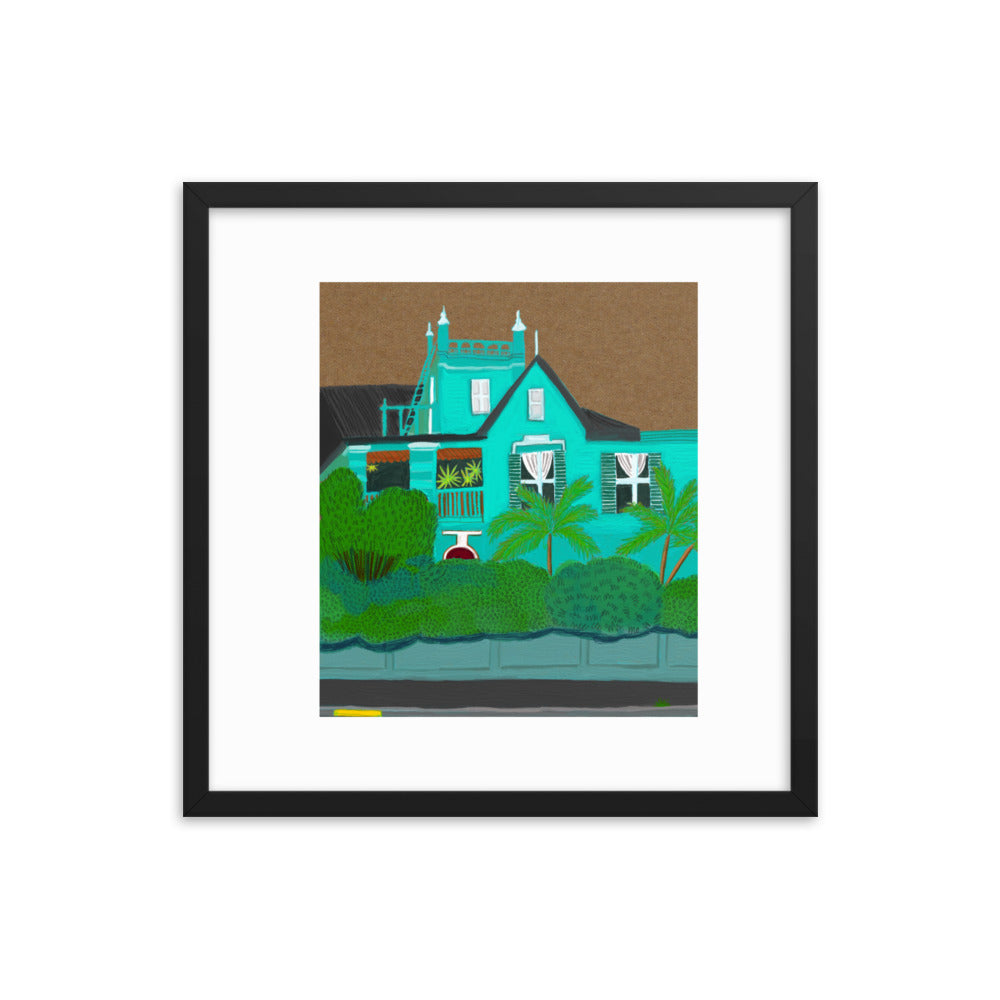 A Green Blue House in Gardens