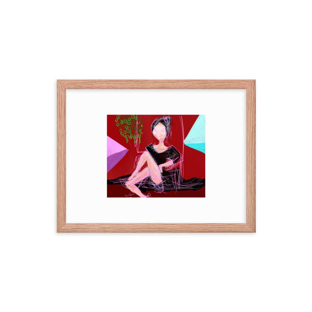Lady in Red - Framed photo paper poster