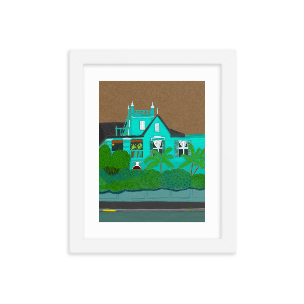 A Green Blue House in Gardens